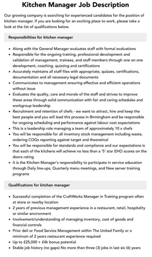 Kitchen Manager Nf3 job opening at U.S. Marine Corps