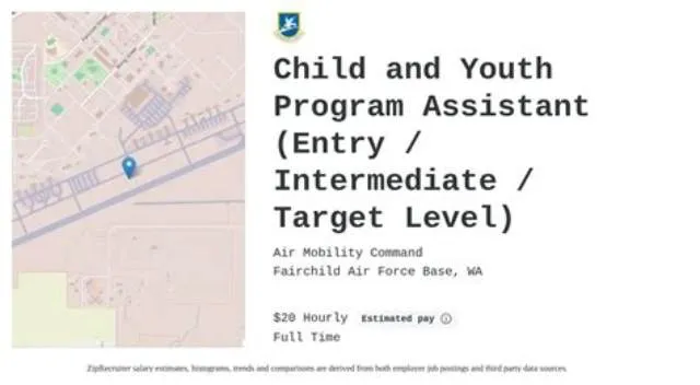 Child And Youth Program Assistant (Target - Leader Level) job opening at Pacific Air Forces