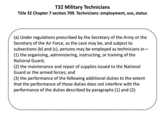 Training Technician (Title 32) job opening at Army National Guard Units