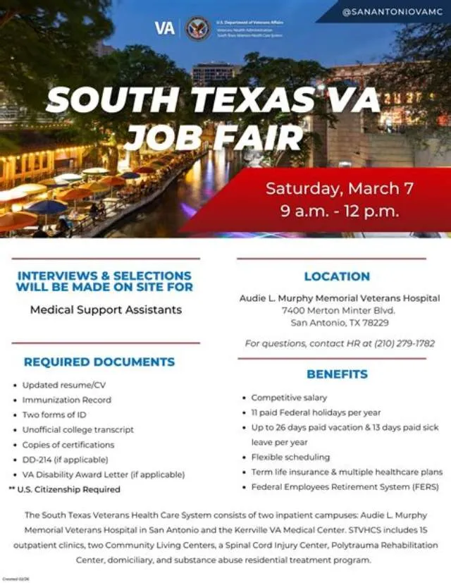 Physician Assistant (Only For Current Permanent Employees Of South Texas Va Health Care System) job opening at Veterans Health Administration