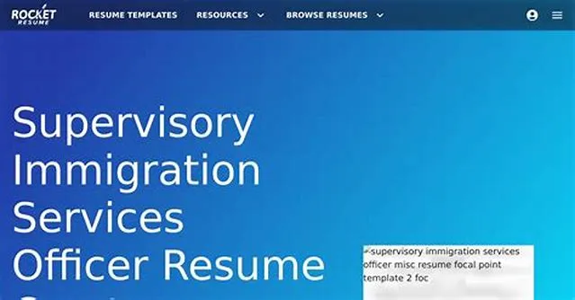 Supervisory Immigration Officer