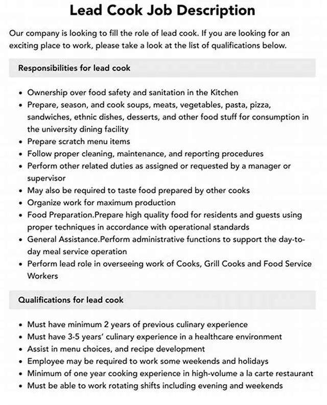 Lead Cook job opening at Commander, Navy Installations Command