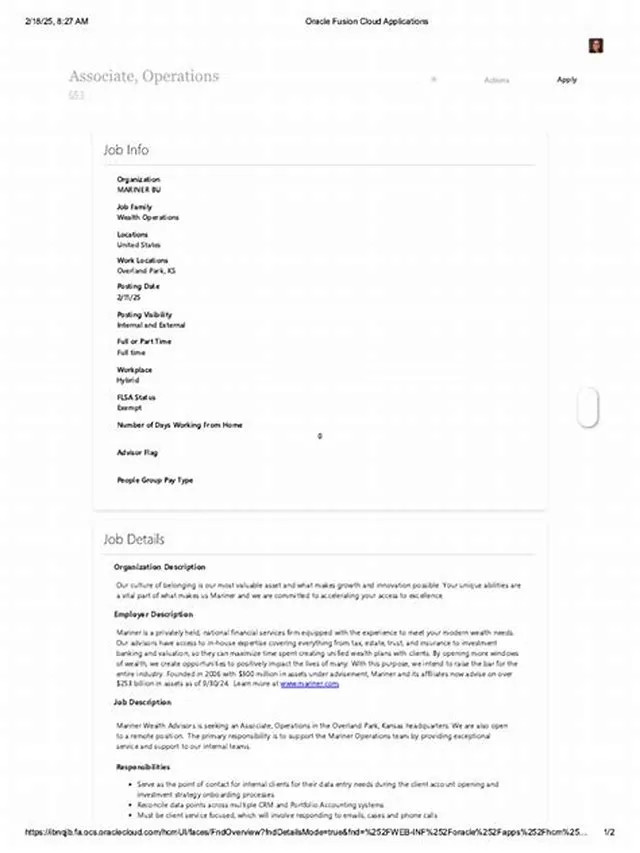 Operations Associate Nf2 job opening at U.S. Marine Corps