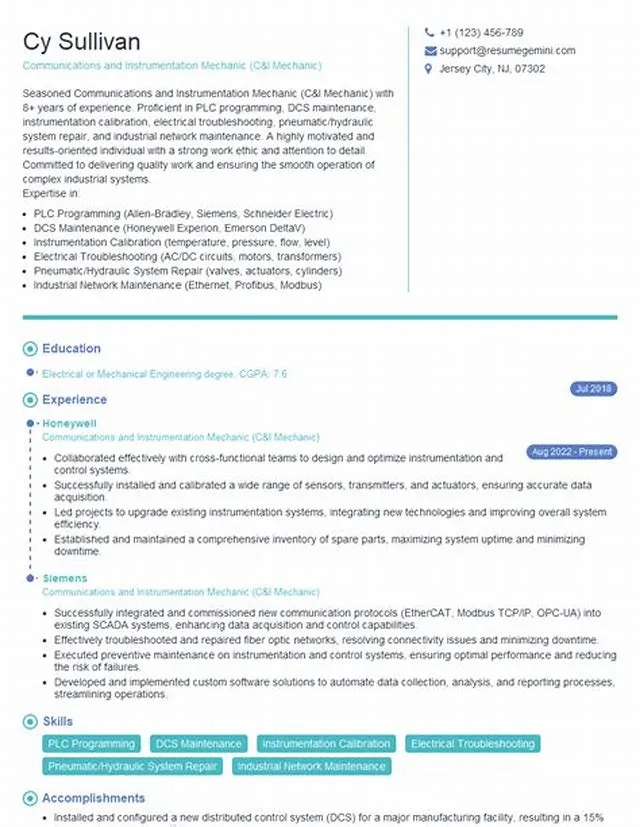 Communications & Instrumentation Mechanic