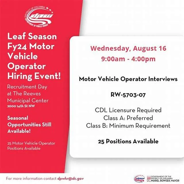 Motor Vehicle Operator (Seasonal)