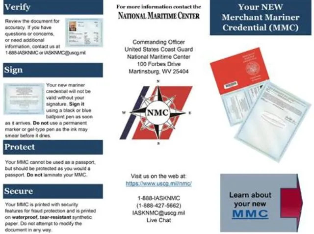 Merchant Mariner Credentialing Specialist job opening at U.S. Coast Guard