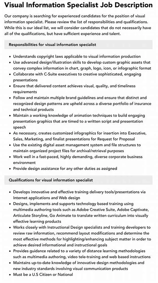 Visual Information Specialist job opening at U.S. Census Bureau