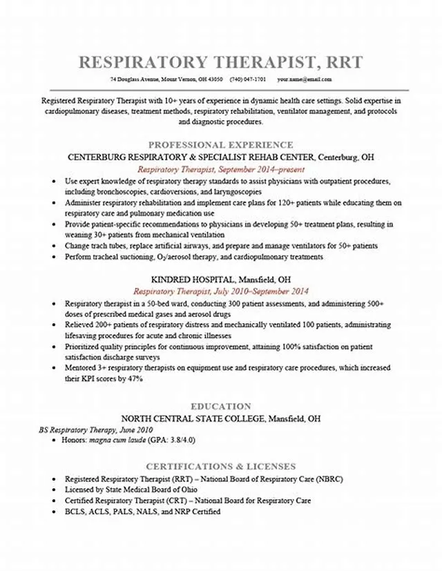 Lead Registered Respiratory Therapist-Respiratory Care job opening at Veterans Health Administration