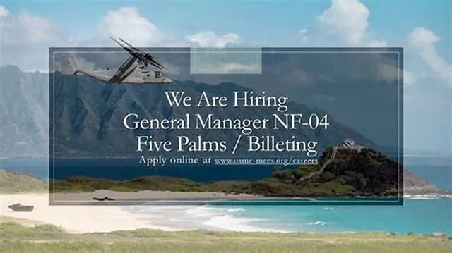 Lodging Facility Manager Nf4* (Rft) Five Palms job opening at U.S. Marine Corps