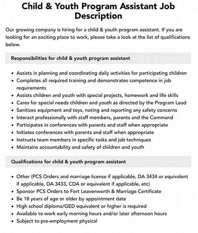 Child And Youth Program Assistant (Entry Level) Cy-01/02 job opening at United States Army Installation Management Command