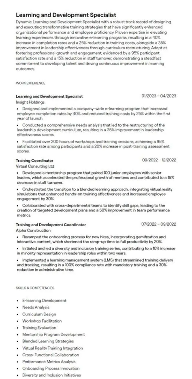 Development Specialist