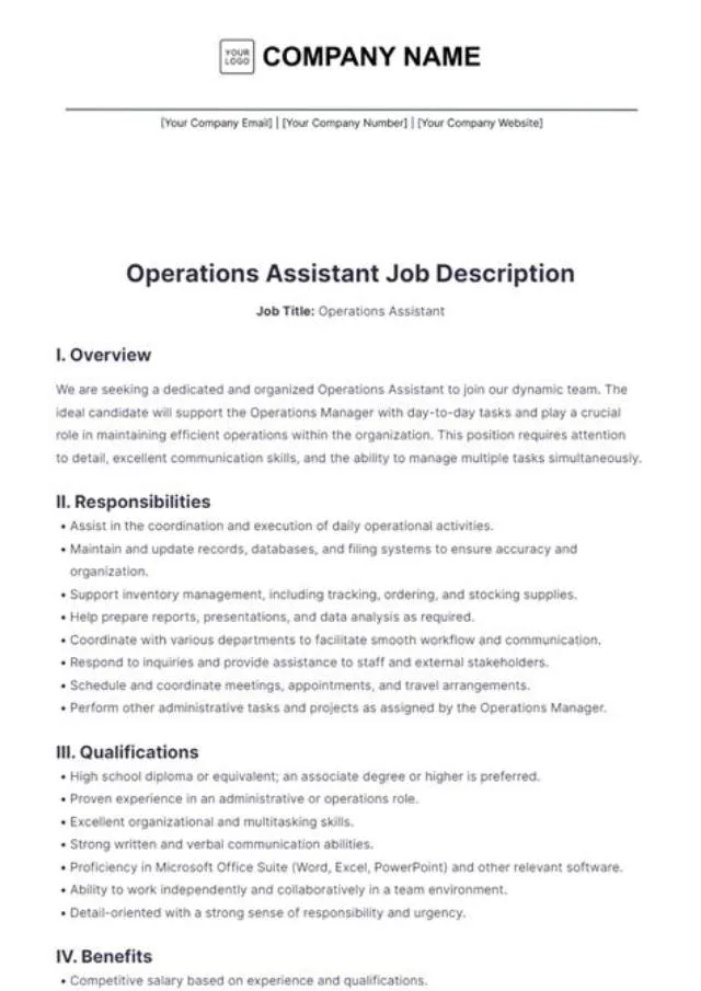 Operations Assistant job opening at Commander, Navy Installations Command