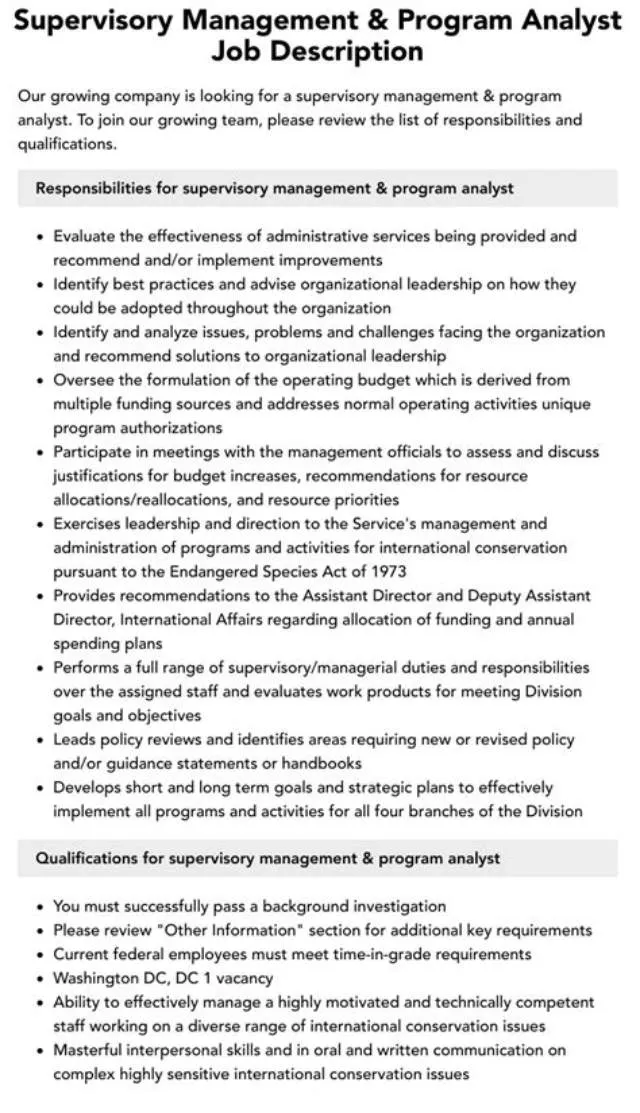 Supervisory Management Analyst - Direct Hire Authority job opening at Air Force Materiel Command