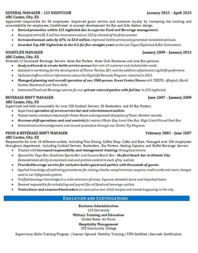 Food And Beverage Manager Nf3 (Updated Resume Requirement As Of 8/14/2026) job opening at U.S. Marine Corps
