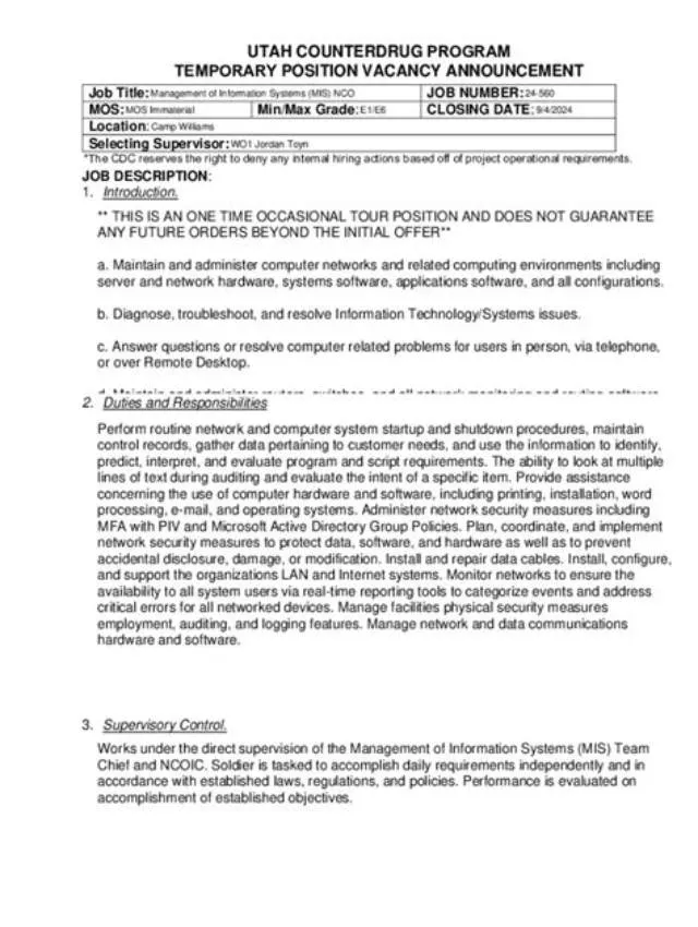 Supervisory General Supply Specialist (Title 32) job opening at Army National Guard Units