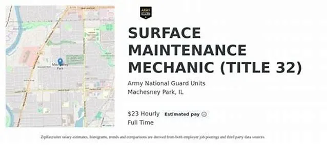 Surface Maintenance Mechanic Supervisor (Title 32) job opening at Army National Guard Units