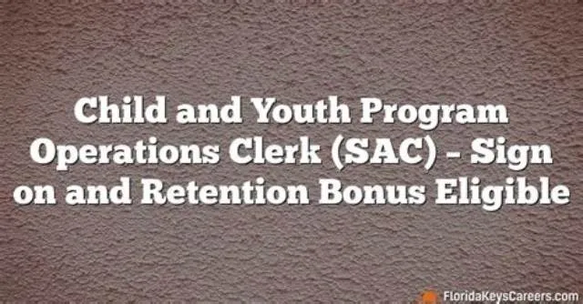 Operations Clerk (Youth Center) job opening at Air Combat Command
