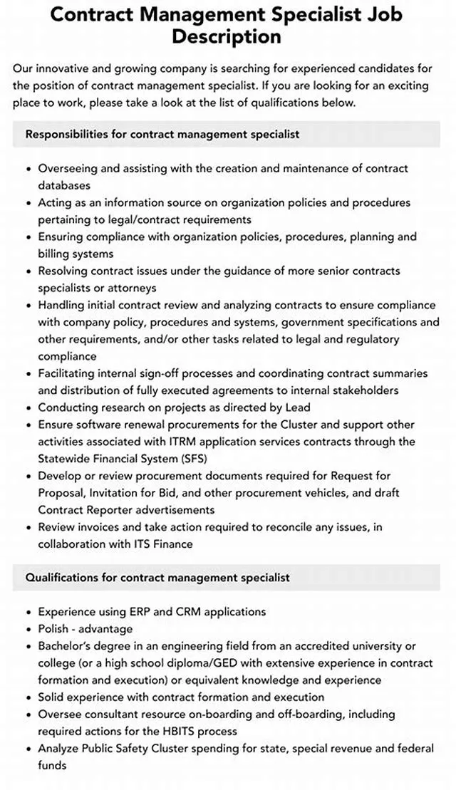 Contract Management Specialist job opening at Military Treatment Facilities Under Dha