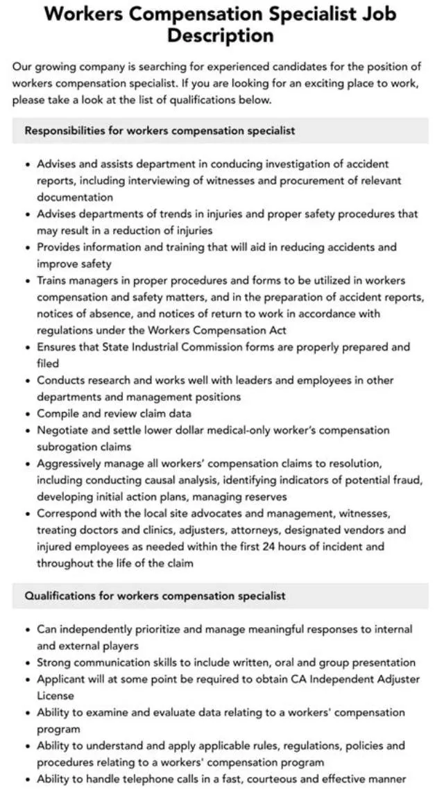 Workers Compensation Specialist (Workers Compensation Specialist) job opening at Bureau Of Prisons/Federal Prison System