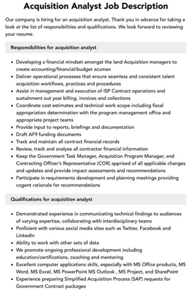 Program Analyst (Acquisition) job opening at Defense Intelligence Agency