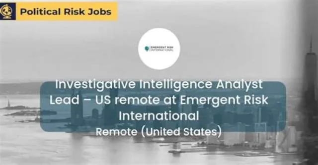 Lead Investigative Analyst job opening at U.S. Marshals Service