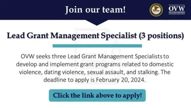 Lead Grants Management Specialist job opening at Federal Emergency Management Agency