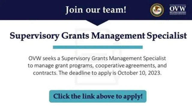 Supervisory Grants Management Specialist job opening at National Oceanic And Atmospheric Administration
