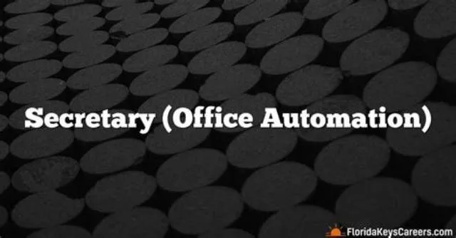 Secretary (Office Automation) job opening at Department Of War Education Activity