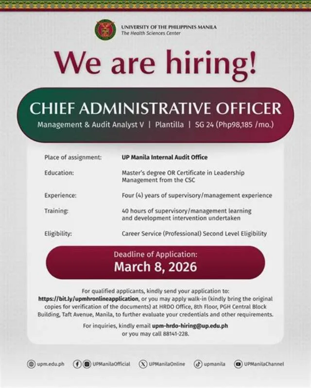 Supervisory Administrative Officer job opening at Veterans Health Administration