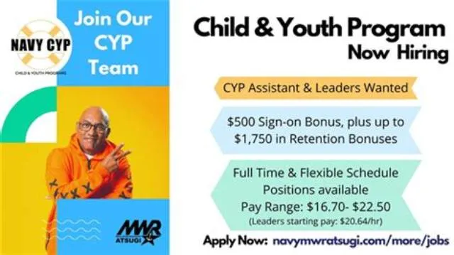 Cyp Child Care Assistant (Multilevel) - 2,000 Dollars In Sign-On And Retention Bonuses Available job opening at Commander, Navy Installations Command