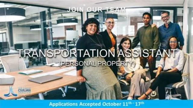 Transportation Assistant (Personal Property) job opening at Air Education And Training Command