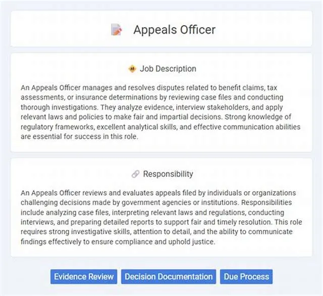 Appeals Officer job opening at Citizenship And Immigration Services